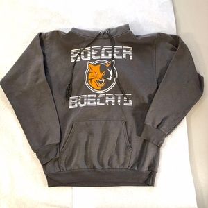 Boeger Bobcats Logo Hoodie Grey Size Small!
